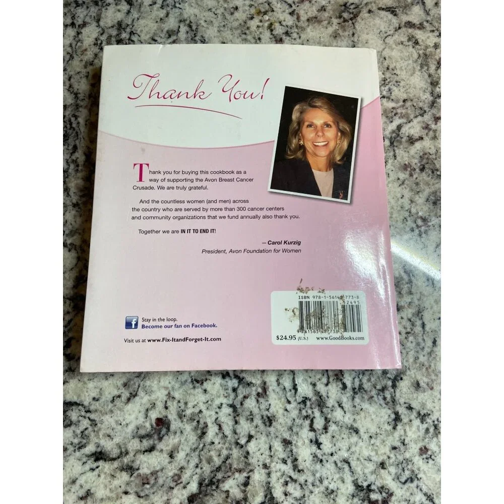 Fix-It and Forget-It Pink Cookbook Slow Cooker Recipes Avon Breast Cancer 2012